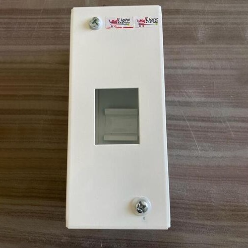 Mcb Box 2 Pole Single Door Metal - Color: White