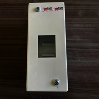 Mcb Box 2 Pole Single Door Metal - Color: White
