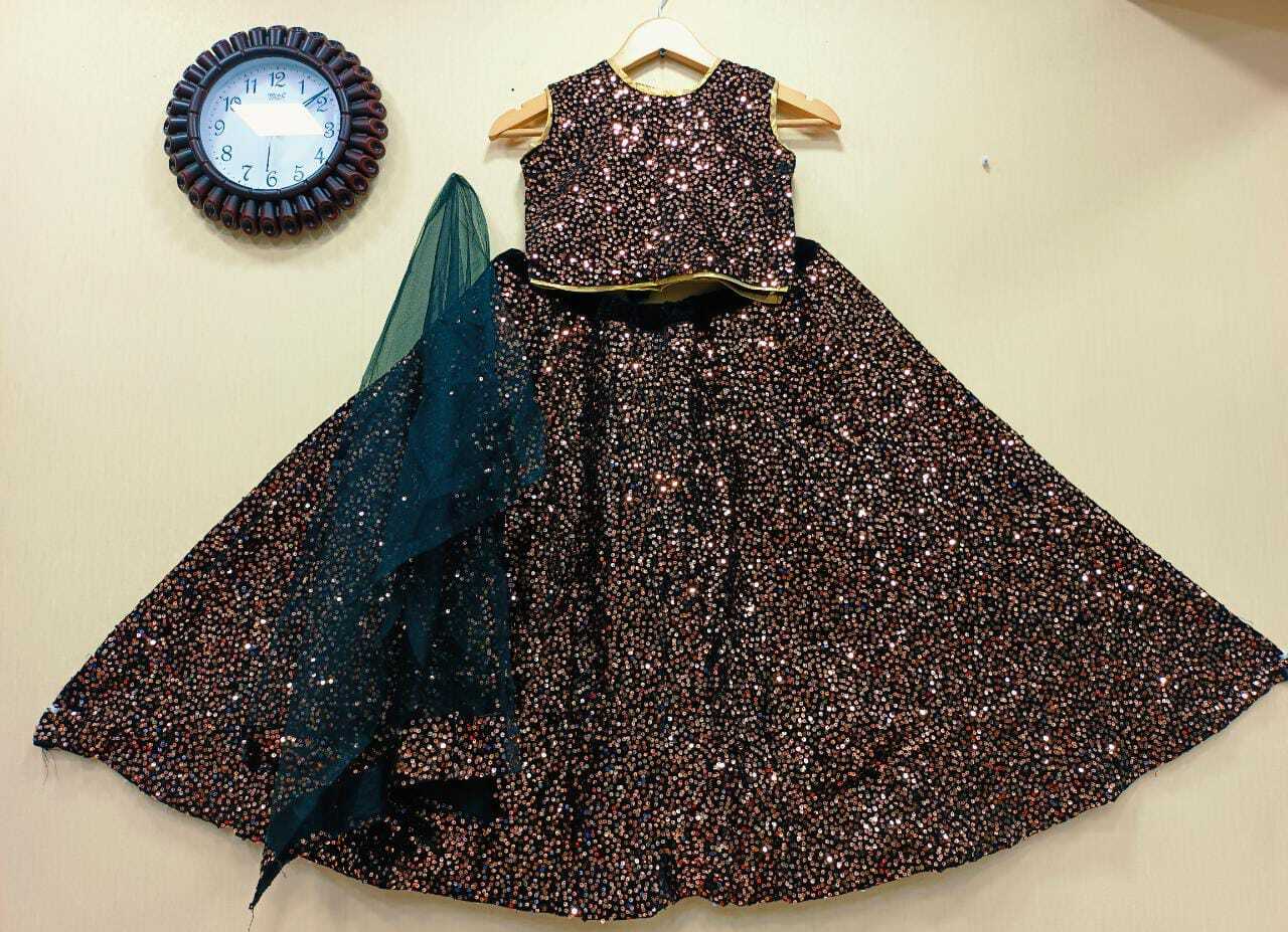 Kids Sequance Embroidery Lehenga Choli...