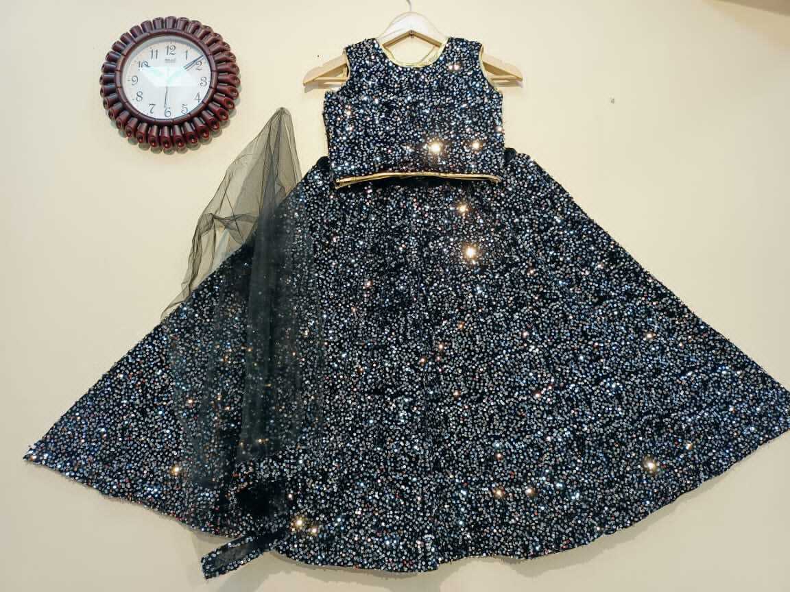 Kids Sequance Embroidery Lehenga Choli...