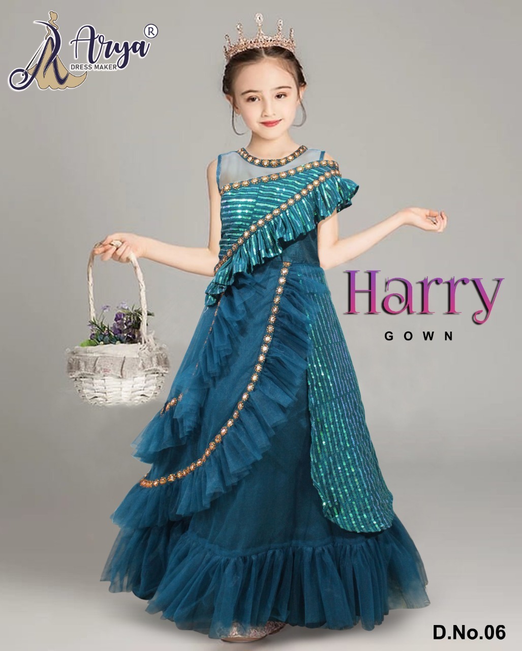 Baby Gown Georgette Sequence Work Gowns...