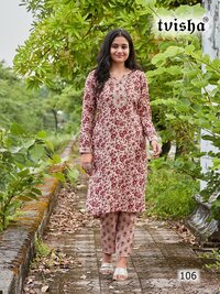 Women Fancy Capsule Cotton Print Kurtis set...