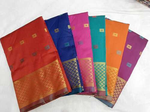 Cotton Heena 2cotton Silk Saree Wid Contrast Border N Blouse