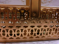 Metal Gifting Best Wishes Golden Basket with 2 Glass Jar Gift Packing Dry fruit Box Sweet Box Chocolate Box