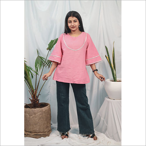 Plain Casual Ladies Cotton Top