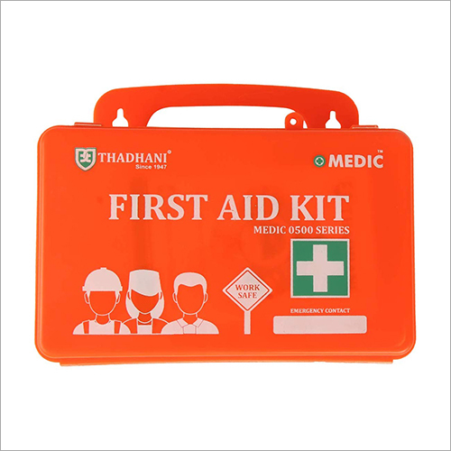 Medic 0500 Series First Aid Kit - Reusable Plastic | Bright Orange, Non-Disposable Design