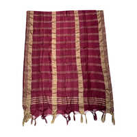 Daily Wear Chanderi Dupatta - Cotton, Customized Size, Pink | Quick Dry, Casual Dress Type, Elegant Printed Design With Laces