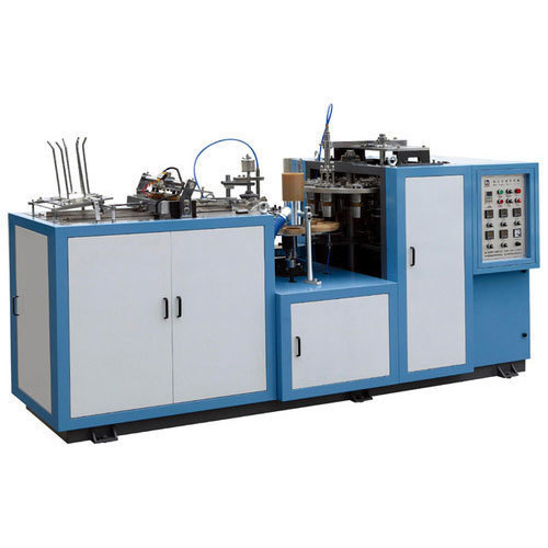 Automatic Paper Cup Making Machine - Metal Construction, 220-440 Voltage | Human Machine Interface, Warranty Included, Customizable Cutting Thickness