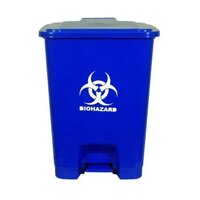 Foot Pedal Dustbin (biohazard) - Color: Blue
