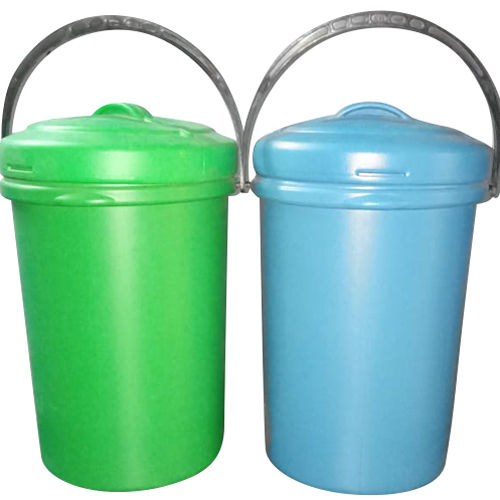 Green Open Top Dustbin With Lid