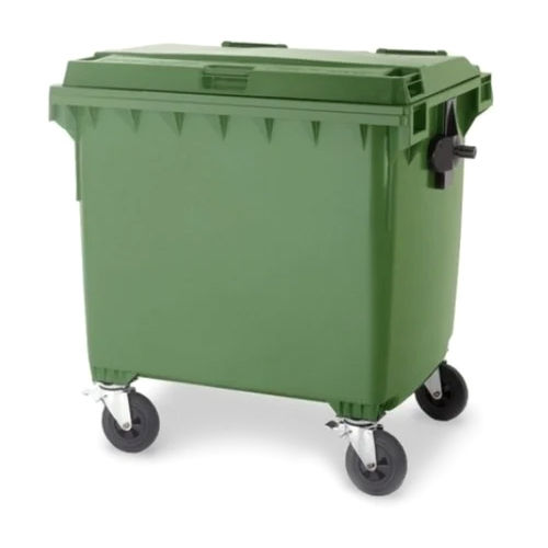 Green 1100 Litre Wheeled Dustbin