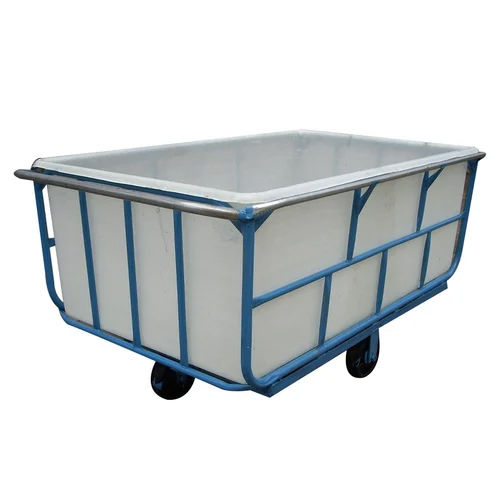 Grey-Blue Textile Processing Trolley