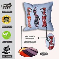 Hand Painted Female Design Cushion Cover