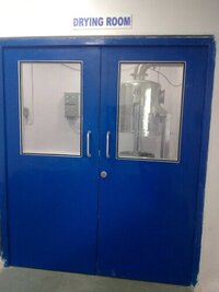 Modular Clean Room Door - Galvanized Iron, Blue / Customised | High Quality, Ideal For Pharmaceutical And Food Processing Industries