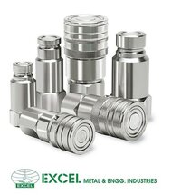 Hydraulic Quick Release Coupling - Stainless Steel, Standard Size, Silver Color | Industrial Grade, Polished Finish, High Tensile Strength, Forged Technique
