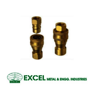 Quick Release Couplings - Brass, Standard Size, Gold Color | High Precision Machining, Corrosion Resistant Coating, Iso Certified