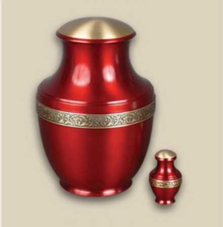 Rred Brass Urn