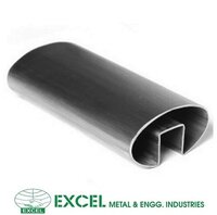 Stainless Steel Slot Pipe - Custom Sizes Available, Rectangular With Slot Design, Welded Connection, Plastic End Caps, Astm Aisi Standard, Brushed And Polished Finish