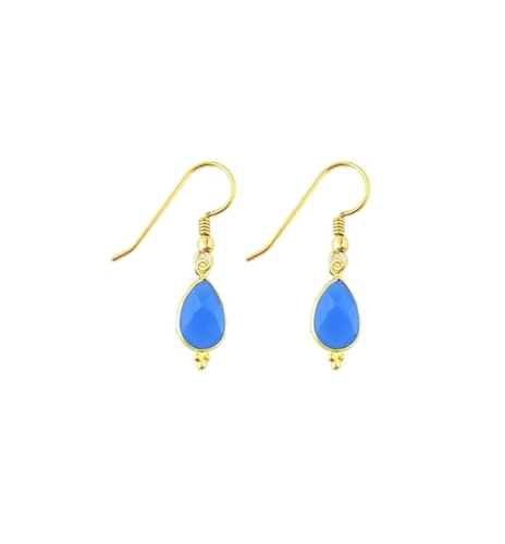 Birthstone Pear Shape Gold Vermeil Drop Earring