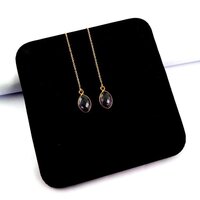 Gemstone Marquise Shape Gold Vermeil Threader Earring