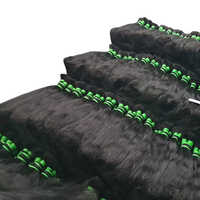 Black Double Drawn Human Hair
