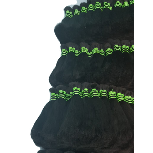 Black Double Drawn Human Hair