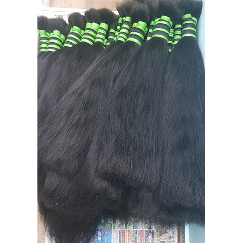 Black Double Drawn Human Hair