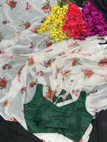 Women Premium Georgette Digital Print Work Sarees...