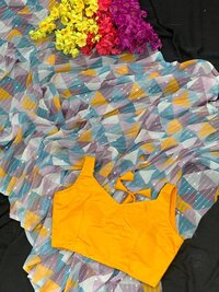 Women Premium Georgette Digital Print Work Sarees...