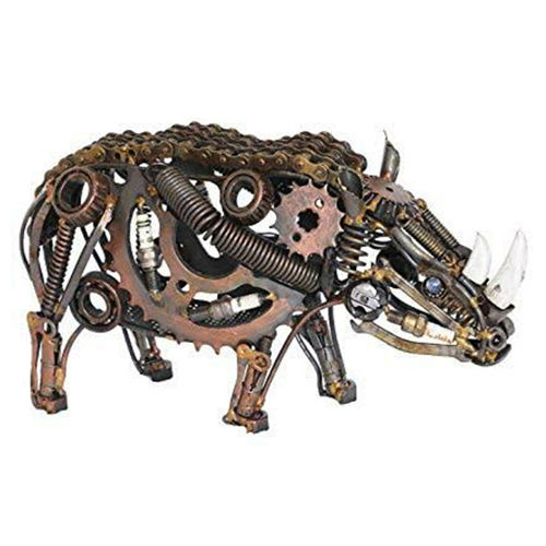 Brown Bull Sculpture