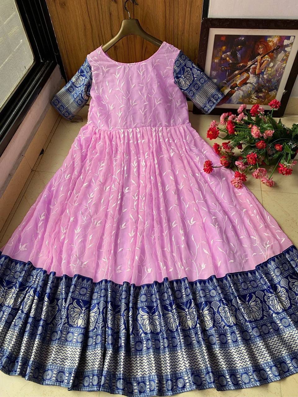 WOMEN DESIGNER  EMBROIDERED ANARKALI GOWN