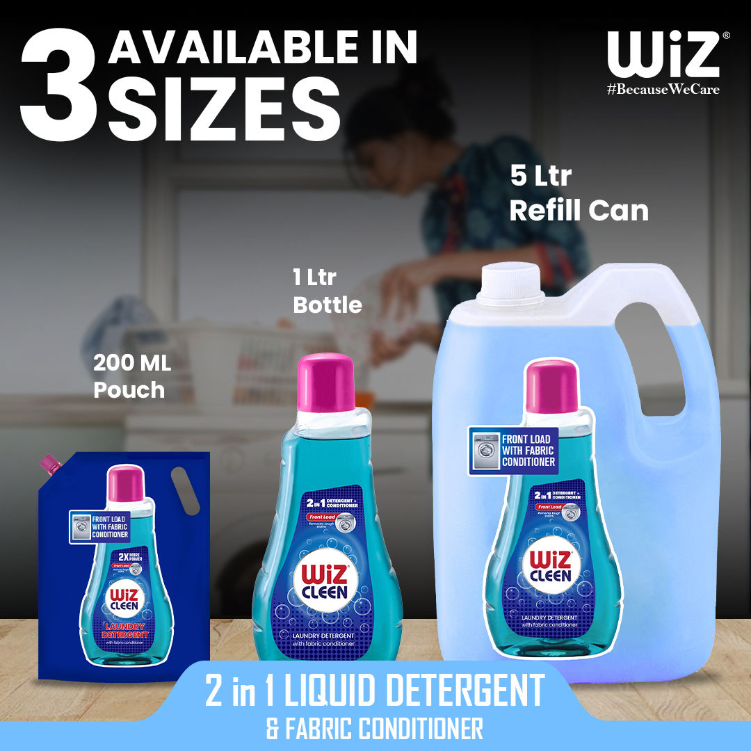 WiZ Cleen 2in1 Front Load Laundry Detergent with Fabric Conditioner - 1L Bottle