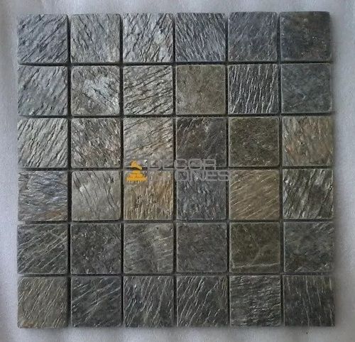 Deoli Green Slate Mosaic Tiles Size: 300X300Mm