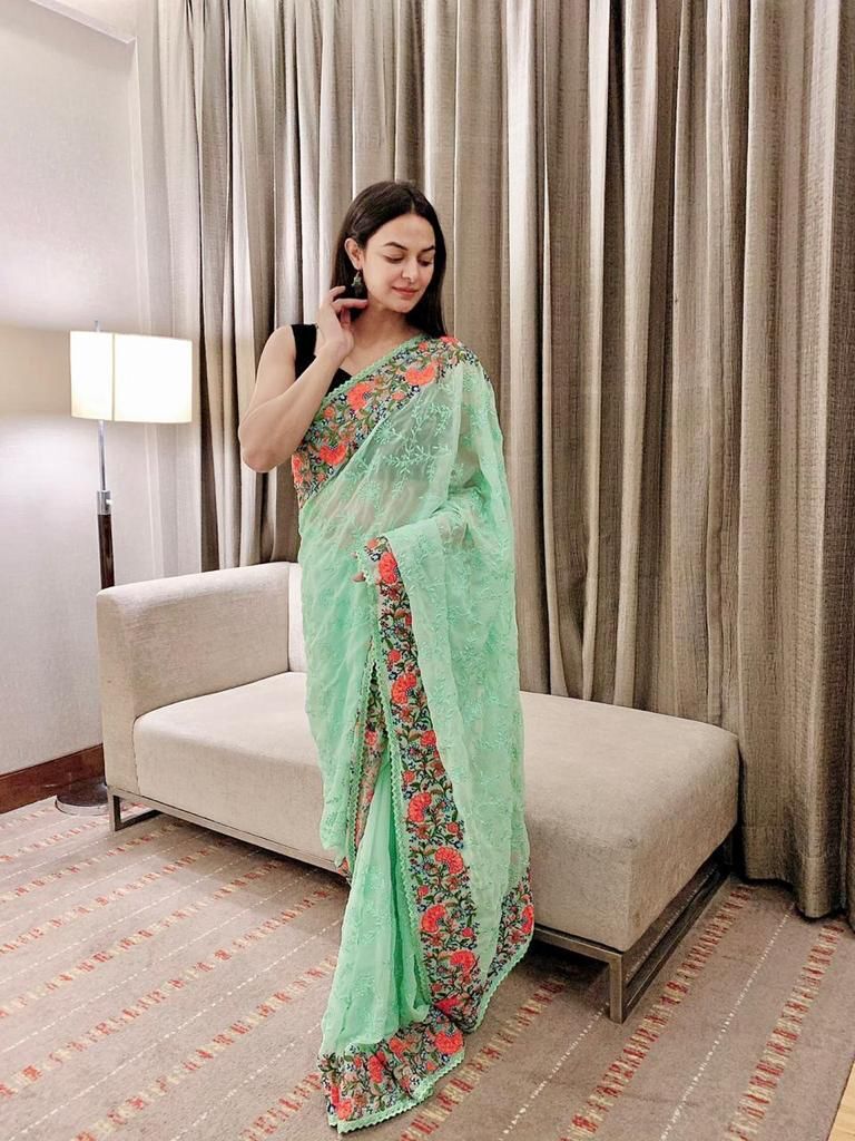 Women Pure Georgette Silk Saree...