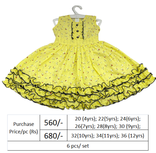 Girls cotton frock - 5