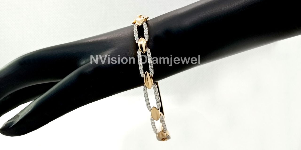 Yellow Gold Natural Diamond Bracelet