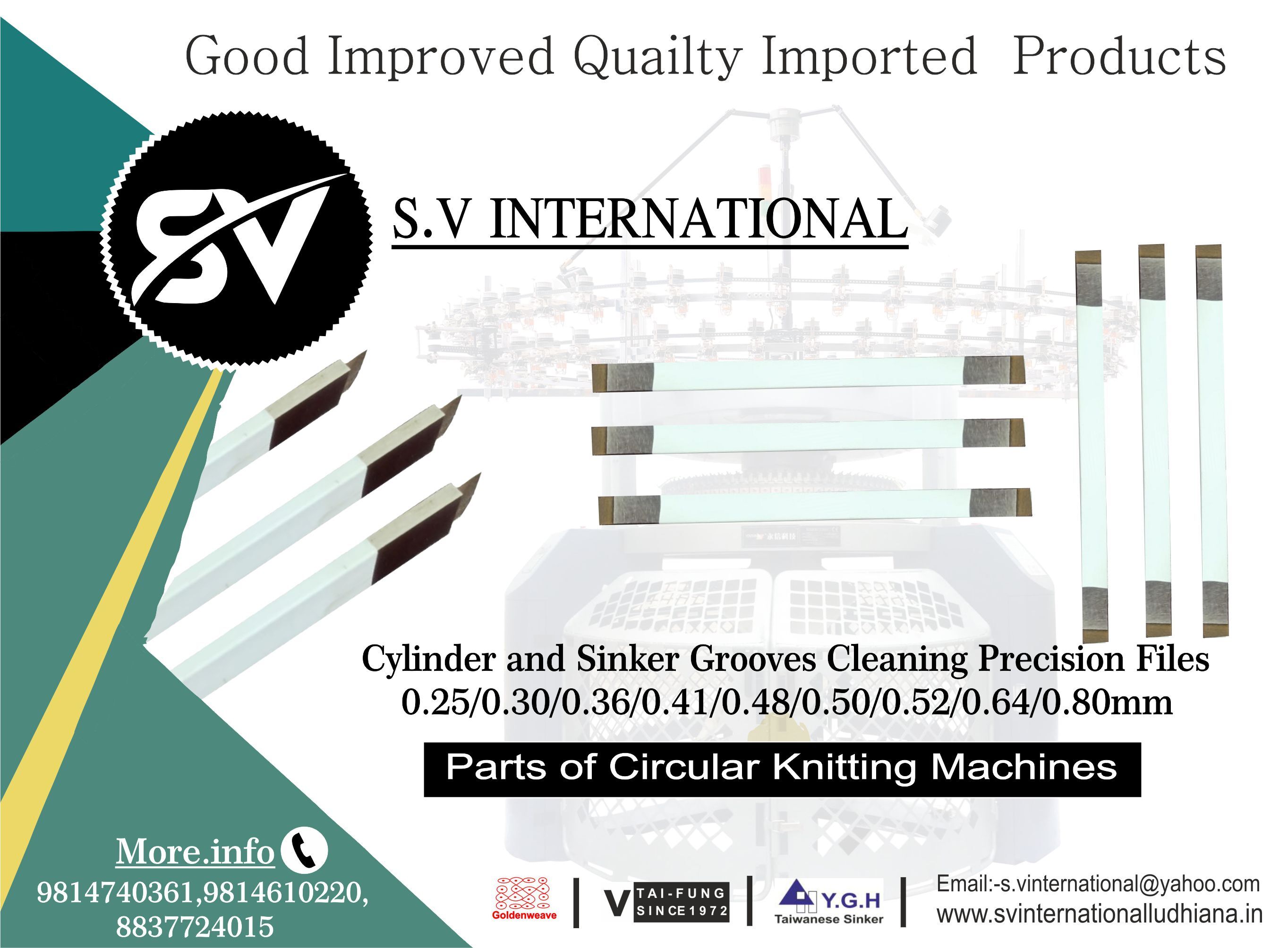 Precision Files For Cylinder and Sinker Grooves Cleaning