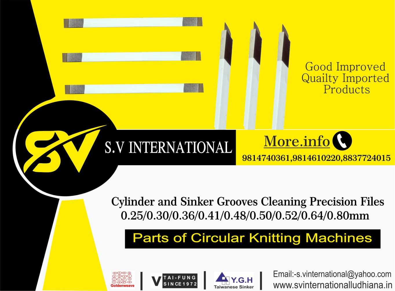 Precision Files For Cylinder and Sinker Grooves Cleaning