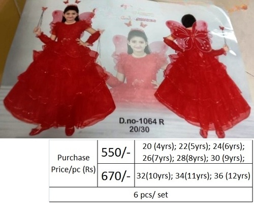 Girls Fairy Dress - 6 Age Group: 4-12Years