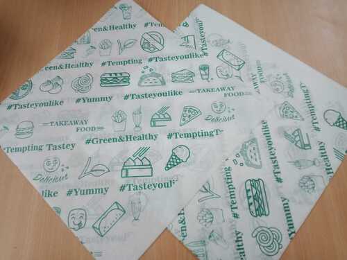 Green color one side coated printed butter paper