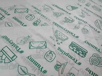 Green color one side coated printed butter paper