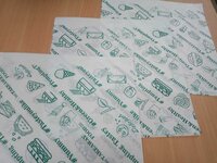 Green color one side coated printed butter paper