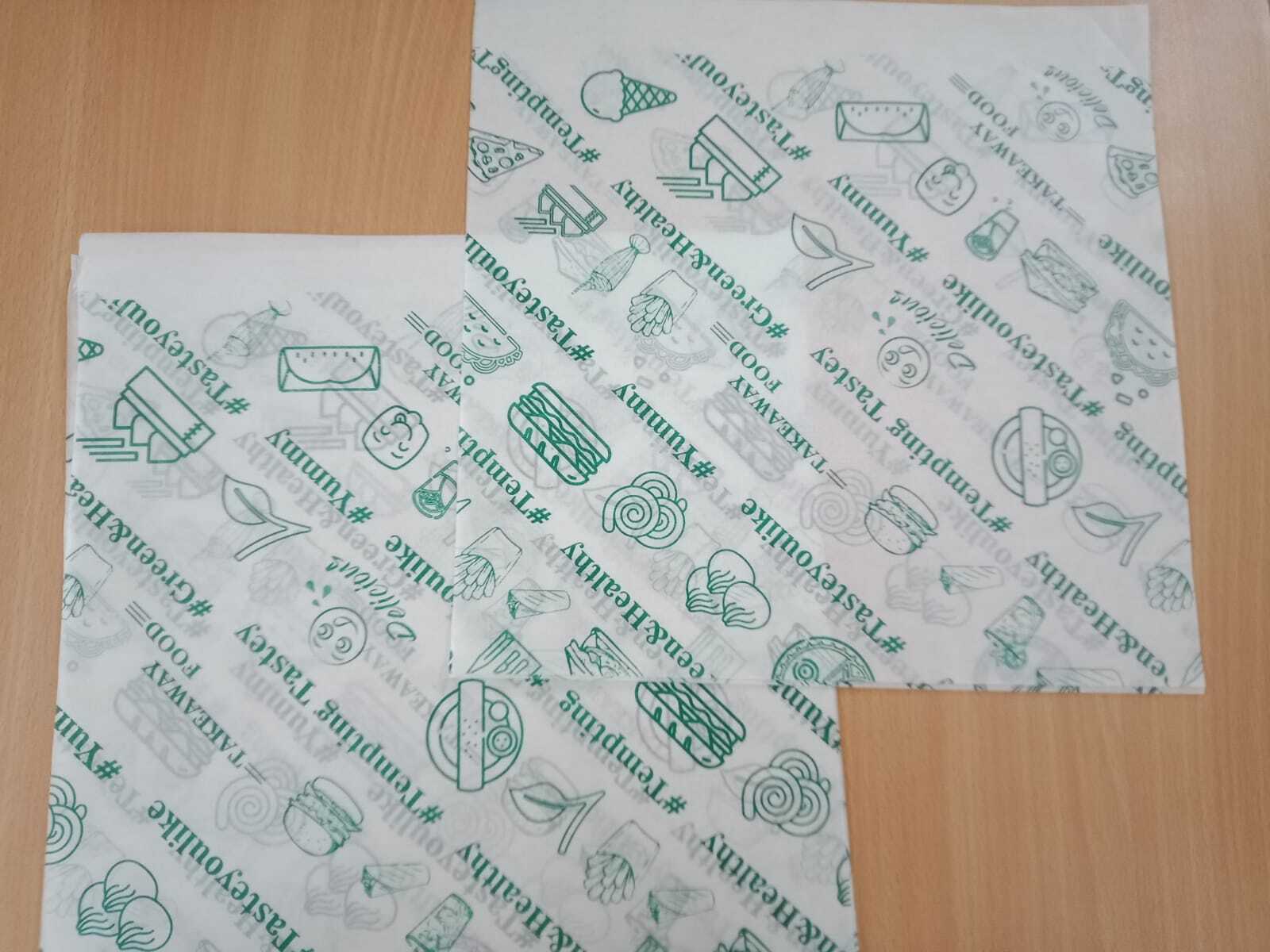 Green color one side coated printed butter paper