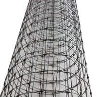 Galvanized Iron Wire Mesh Fencing - Iron, 50 Feet Length, 3/4/5/6 Feet Height | Zig-zag Pattern, Easy To Install, Ideal For Temporary Fencing
