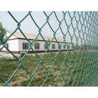 Industrial Chain Link Wire Fencing - Iron Material, 4ft To 12ft Height, Green Color, Pvc Coated, 8 To 10 Gauge Wire Diameter, Corrosion Resistant