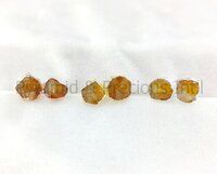 Natural Raw Gemstone Electroplated Birthstone Stud Earring