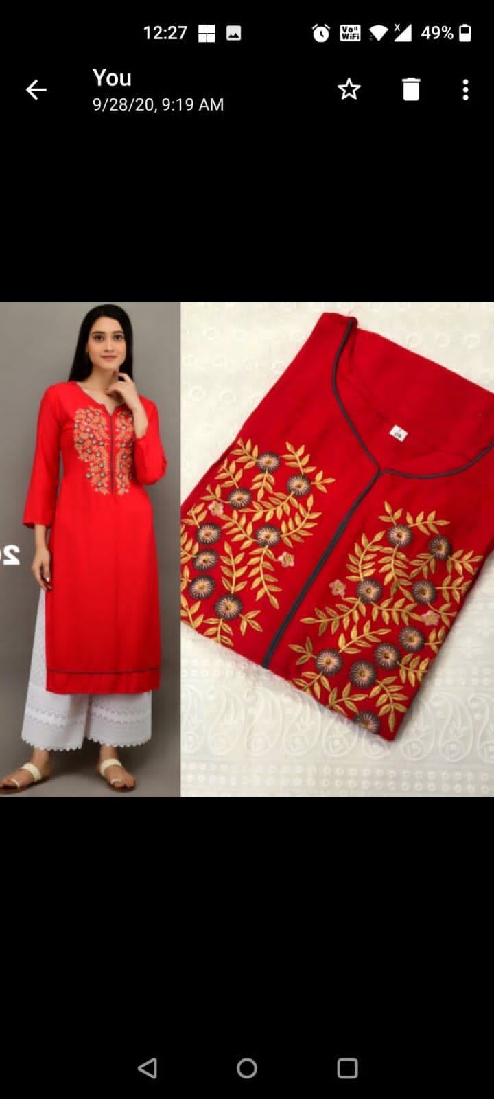 WOMEN DESIGNER  PRINTED KURTI AND PALAZO SET.