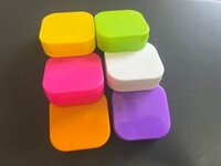 square shape nail paint remover container