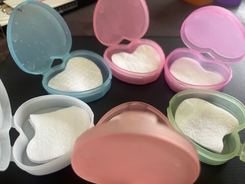 Heart  shape nail paint remover container