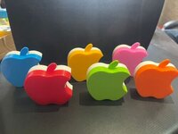 apple shape nail paint remover container